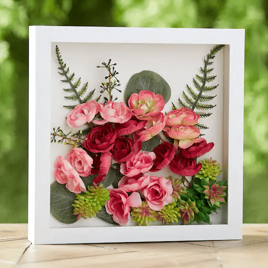 10 Ideas For Flowers in a Shadow Box