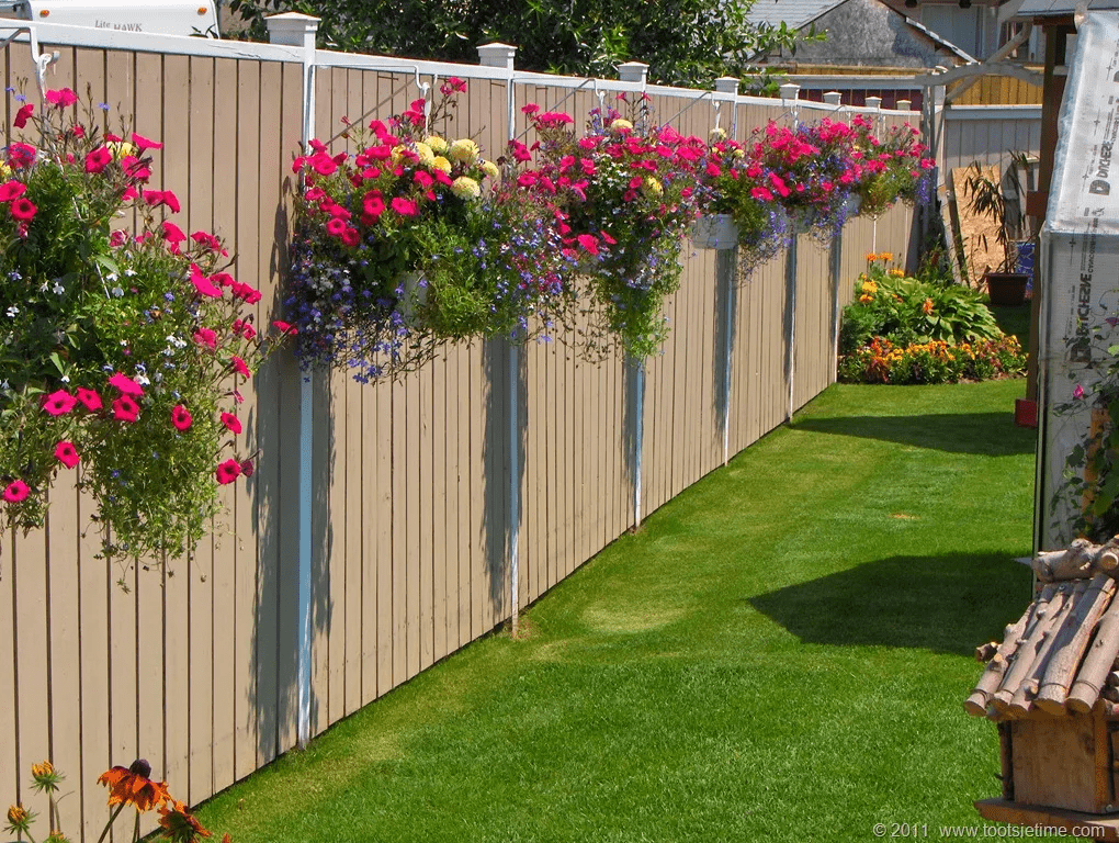 flower box on fence